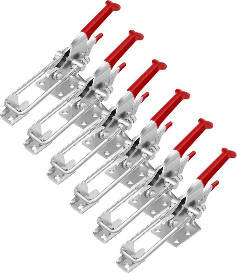 Dpyrrhic 6 Pack Toggle Latch Clamp, Heavy Duty Latches, 2000Lbs Holding Capacity Adjustable Latch Lock, Smoker Clamps Latch for Industrial EquiIpment,Tire Carrier,Boxcar,Smoker Lid - Image 1